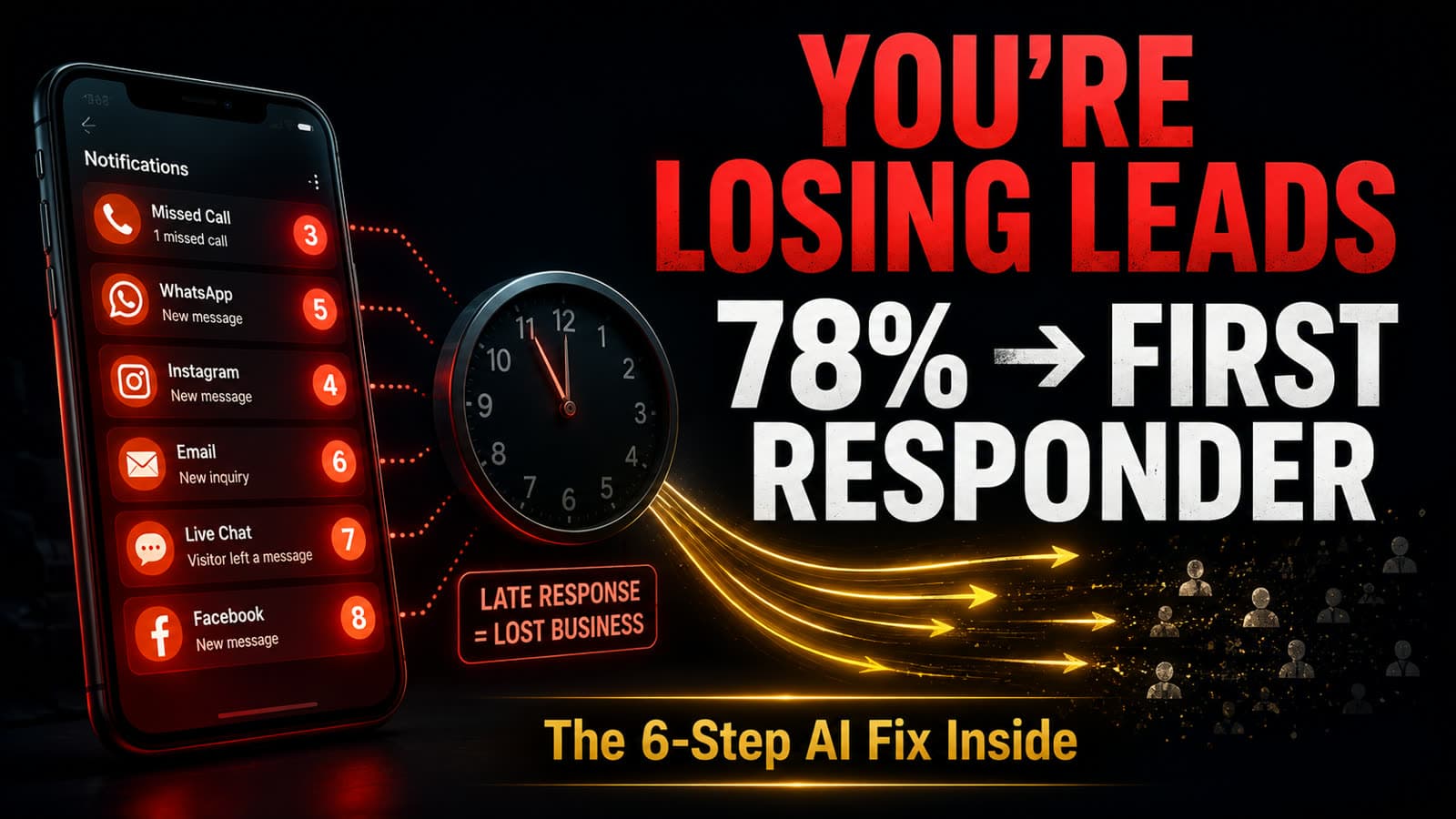 You're Losing Leads — 78% go to the first responder. The 6-step AI fix inside.